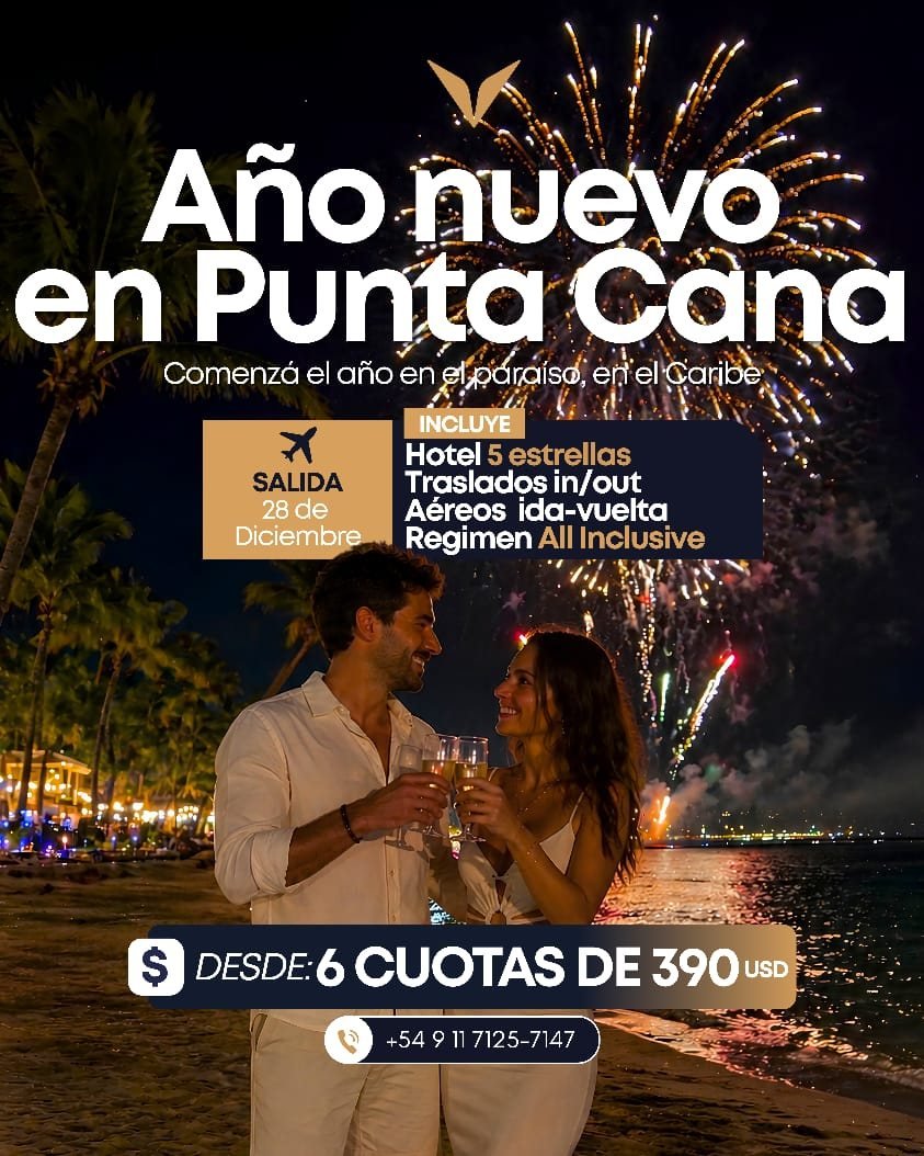 Año nuevo en Punta Cana — salida 28 de diciembre, hotel 5 estrellas all inclusive